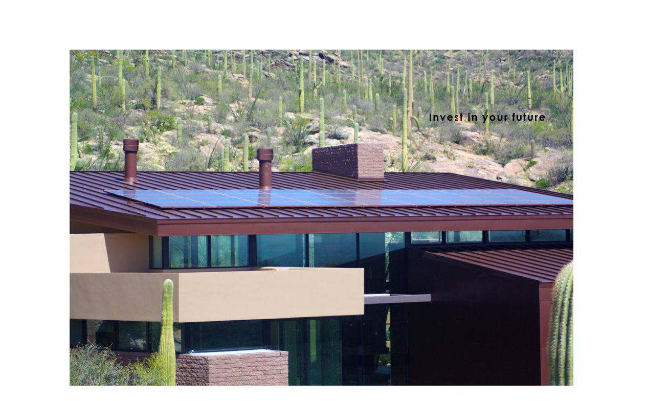 Tucson home with solar panels