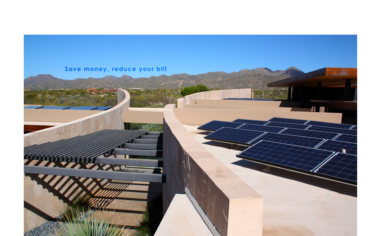 Marana residence with solar panels