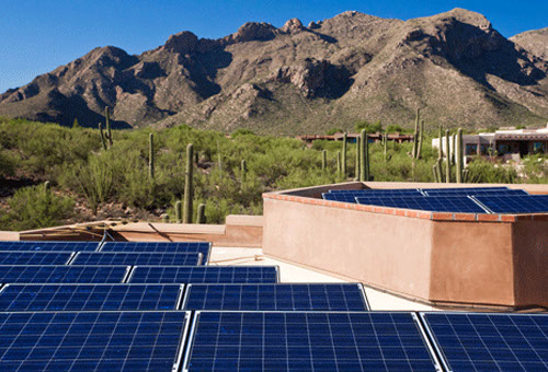 Multicrystaline PV solar panels on residence
